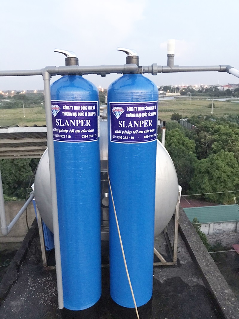 Lắp đặt thiết bị lọc nước giếng khoan Slanper ở Long Biên hà nội