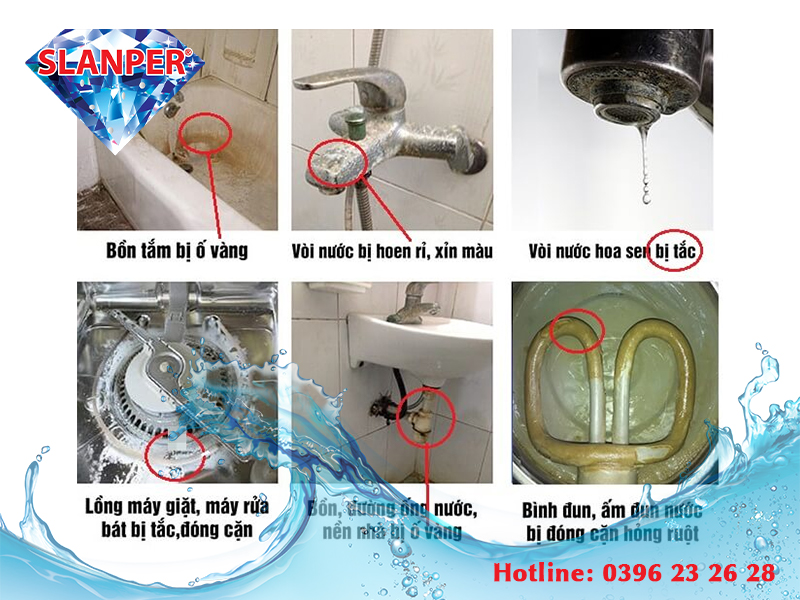 Tác hại của nguồn nước cứng nhiễm canxi trong sinh hoạt hàng ngày